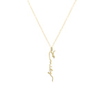 925 Sterling Silver Vertical Name Tiny Necklace