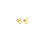 925 Sterling Silver Initial Studs,