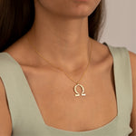 925 Sterling Silver Personalized Omega Name Necklace