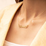 925 Sterling Silver Wing Name Necklace