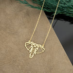 925 Sterling Silver Elephant Origami Necklace