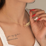 925 Sterling Silver Hand Signal Sign Language Necklace
