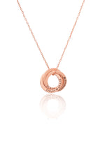 925 Sterling Silver Personalized Circles Necklace 2 Hoop