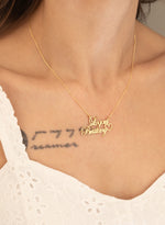 925 Sterling Silver Two Name With Heart Necklace
