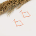 925 Sterling Silver Square Hoop Earrings 309