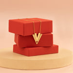 925 Sterling Silver Double V Necklace