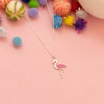 925 Sterling Silver Flamingo Pendant Necklace