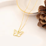 925 Sterling Silver Içi Boş Butterfly Necklace