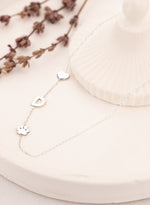 925 Sterling Silver Heart, Letter, Paw Necklace