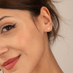 925 Sterling Silver Number Earrings,