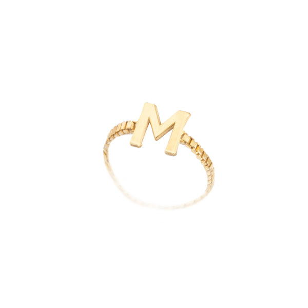 925 Sterling Silver Personalized Gold Box Chain Ring(Zi̇nci̇ri̇ Cs40005)