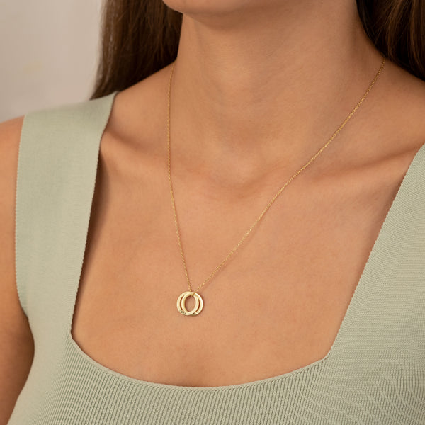 925 Sterling Silver Russian Rings Necklace