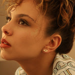 925 Sterling Silver Dainty Lip Earrings