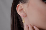 925 Sterling Silver Hand Of Hamsa Earrings