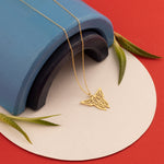 925 Sterling Silver Butterfly Origami Necklace