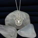 925 Sterling Silver Hand Of Hamsa Necklace
