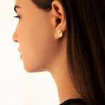 925 Sterling Silver Heart Eyes Emoji Studs