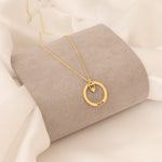 925 Sterling Silver Minimalist Tag Name Circle Necklace
