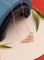 925 Sterling Silver Geometric Triangle Necklace