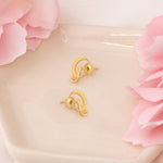 925 Sterling Silver Cat Moon Studs
