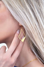 925 Sterling Silver Square Hoop Earrings