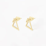 925 Sterling Silver Triangle Ear Jacket Earrings