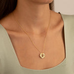 925 Sterling Silver Personalized Circles Necklace 2 Hoop
