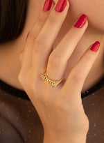 925 Sterling Silver Personalized Name Block Ring