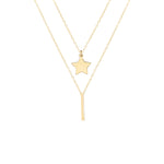 925 Sterling Silver Star And Bar Layet Necklace
