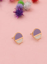 925 Sterling Silver Two Colours Round Threader Earrings