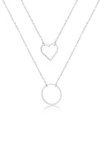 925 Sterling Silver Double Layered Necklace