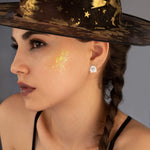 925 Sterling Silver Enamel Ghost Tiny Studs 1