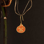 925 Sterling Silver Enamel Pumpkin Earrings,