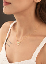 925 Sterling Silver Dog Head And Name Necklace