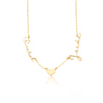 925 Sterling Silver Heart And Two Name Necklace