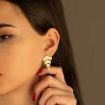 925 Sterling Silver Striped Earrings