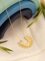 925 Sterling Silver Sunburst Necklace