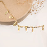 925 Sterling Silver Paperclip Name Charm Bracelet