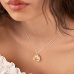 925 Sterling Silver Stacked Circle Name Necklace