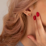 925 Sterling Silver Enamel Heart Studs