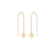 925 Sterling Silver Threader Hollow Cross With Heart Earring (Zi̇nci̇ri̇ Cs40001)