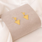 925 Sterling Silver Geometric Dangle Stud Earrings