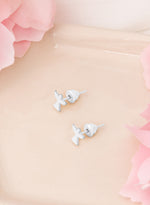 925 Sterling Silver Angel And Wings Studs