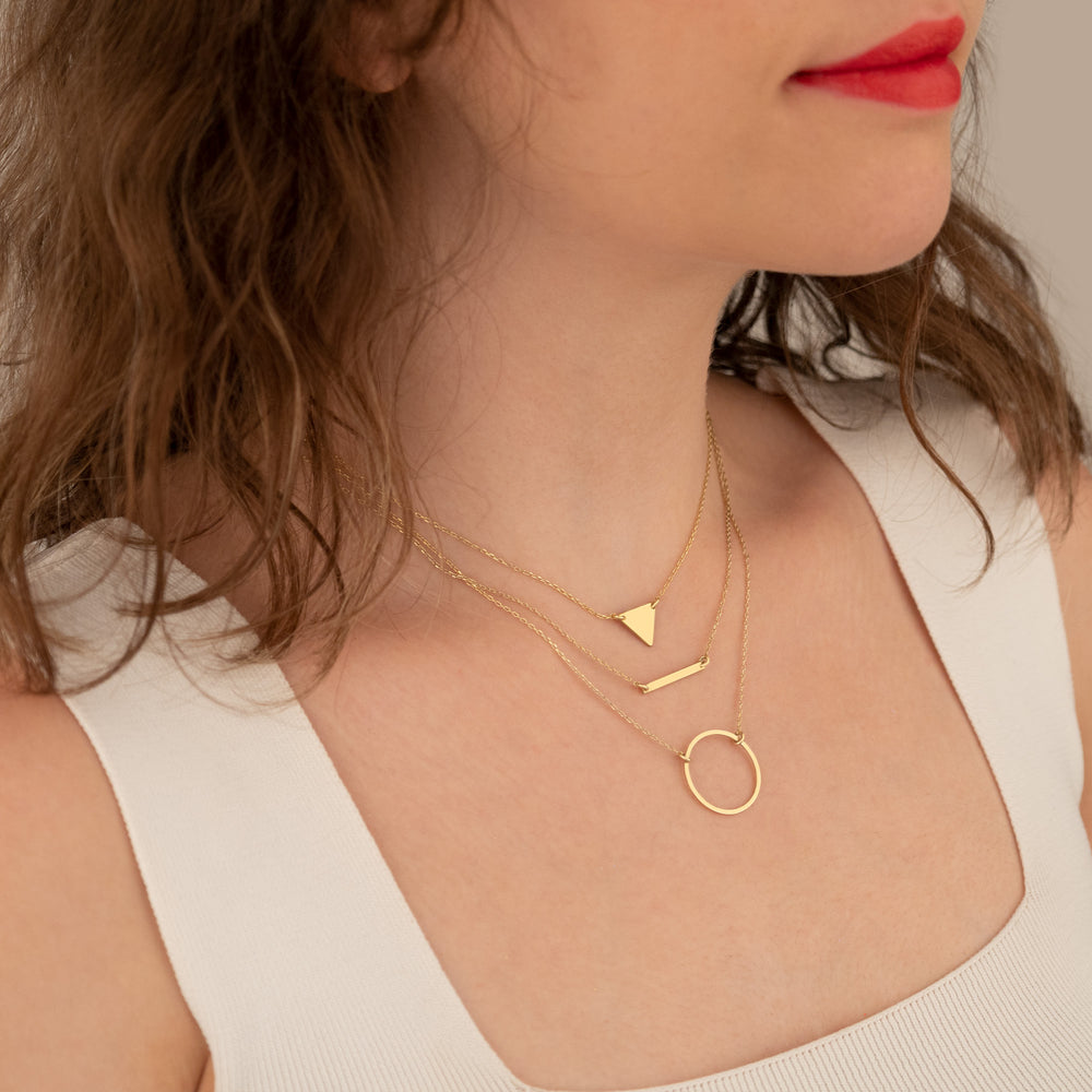 925 Sterling Silver Three Layered Necklace