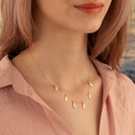 925 Sterling Silver Drop Sequin Necklace