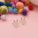 925 Sterling Silver Enamel Rabbit Earring