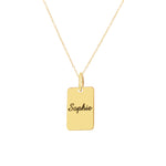 925 Sterling Silver Personalized Bar Tag Name Necklace