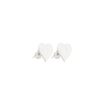 925 Sterling Silver Heart Studs