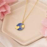 925 Sterling Silver Sun And Love Necklace