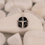 925 Sterling Silver Electronic Helmet Necklace